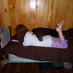 Relaxing after hiking all day!