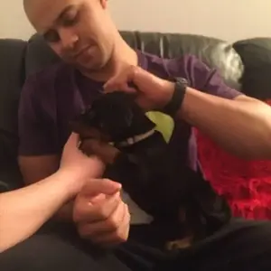 At 5 weeks with Daddy :)